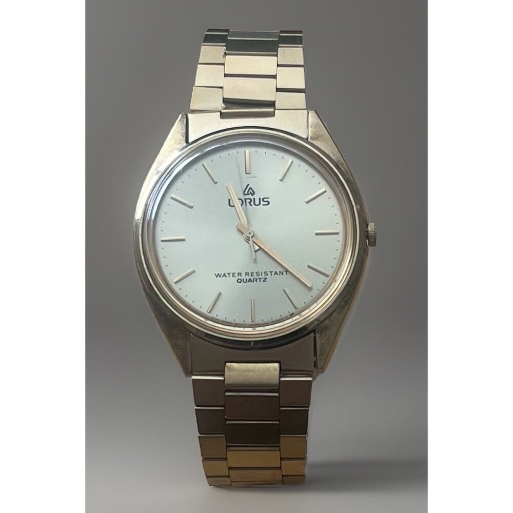 VTG Lorus Gold Tone Quartz Analog Watch 36mm Men's V131-8030 New Battery -WORKS!